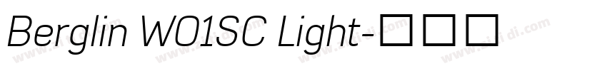 Berglin W01SC Light字体转换